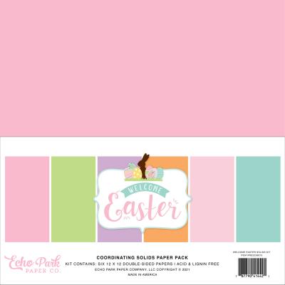 Echo Park Welcome Easter Cardstock - Solids Kit